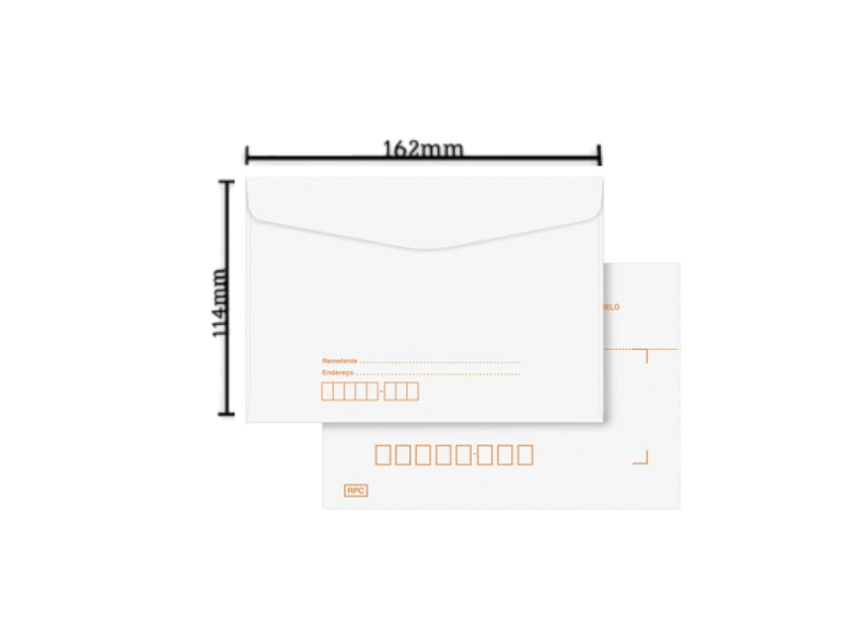 ENVELOPE BRANCO 114X162MM C/ C