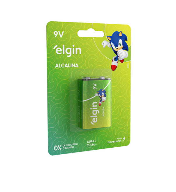 BATERIA 9 VOLTS ELGIN ALCALINA