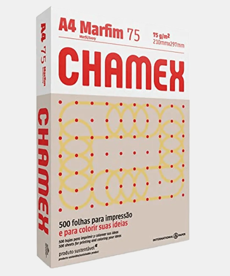 PAPEL A4 75GR CHAMEX MARFIM 50