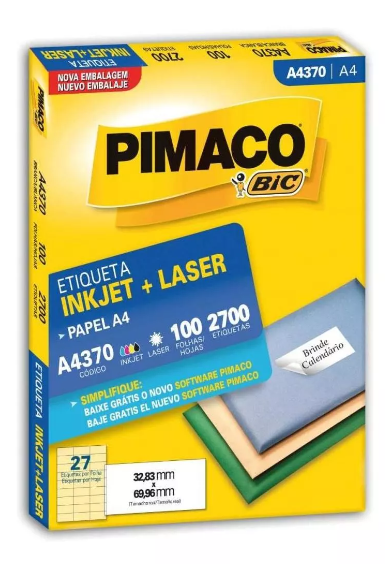 ETIQUETA A4370 100FLS 32,83X69