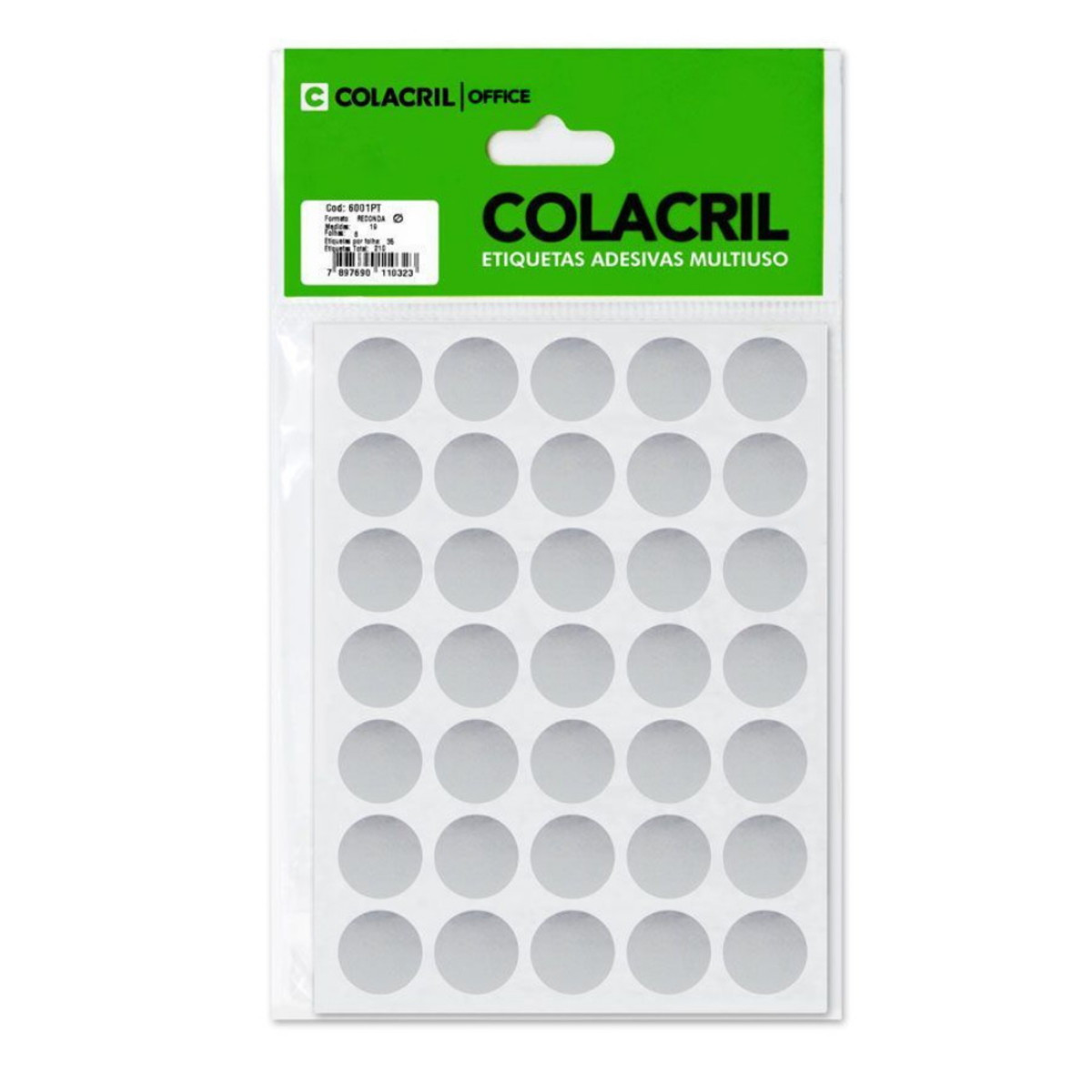 ETIQUETA TP19 PRATA COLACRIL P