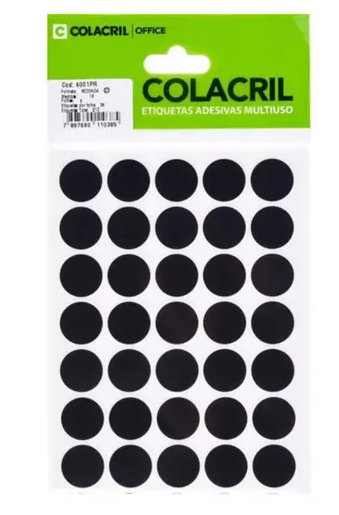 ETIQUETA TP19 PRETA COLACRIL P