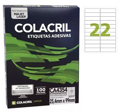 ETIQUETA A4354 100FLS 25,4X99