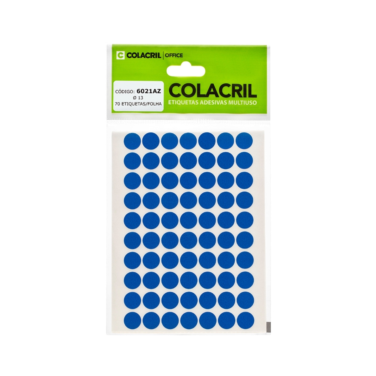 ETIQUETA TP13 AZUL COLACRIL PC