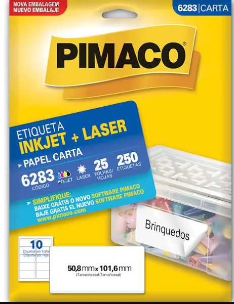 ETIQUETA 6283 CARTA 25FLS 50,8