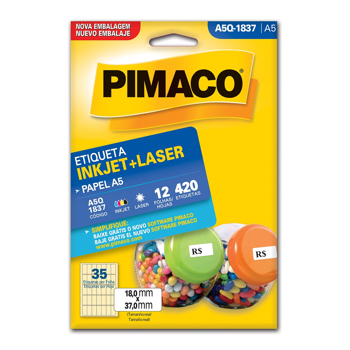 ETIQUETA A5Q1837 18X37 12FLS P