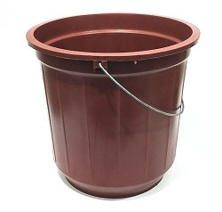 BALDE PLASTICO 7LTS MARROM