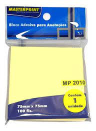BLOCO ADESIVO 75X75 AMARELO 10