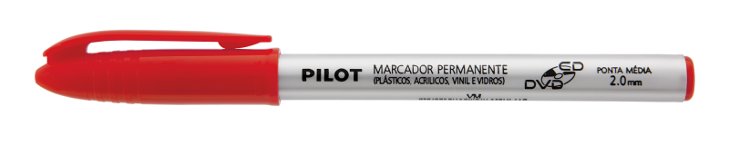 MARCADOR CD/DVD 2.0MM VERM. PI