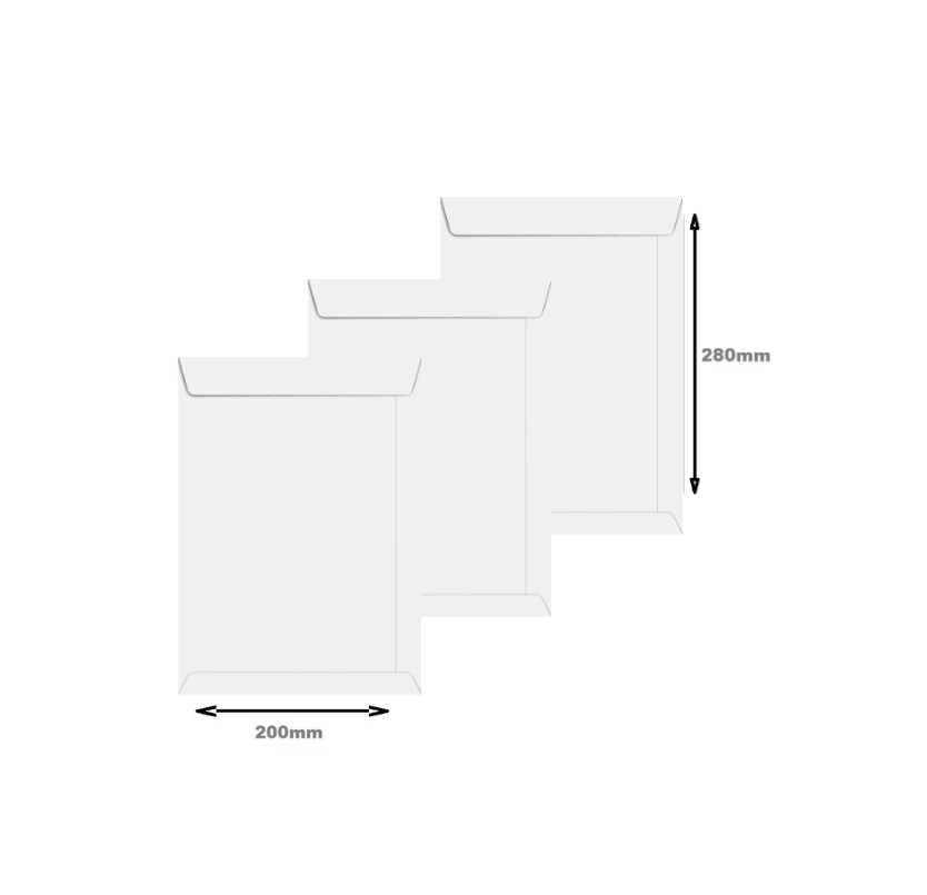 ENVELOPE 200X280MM BRANCO 90GR