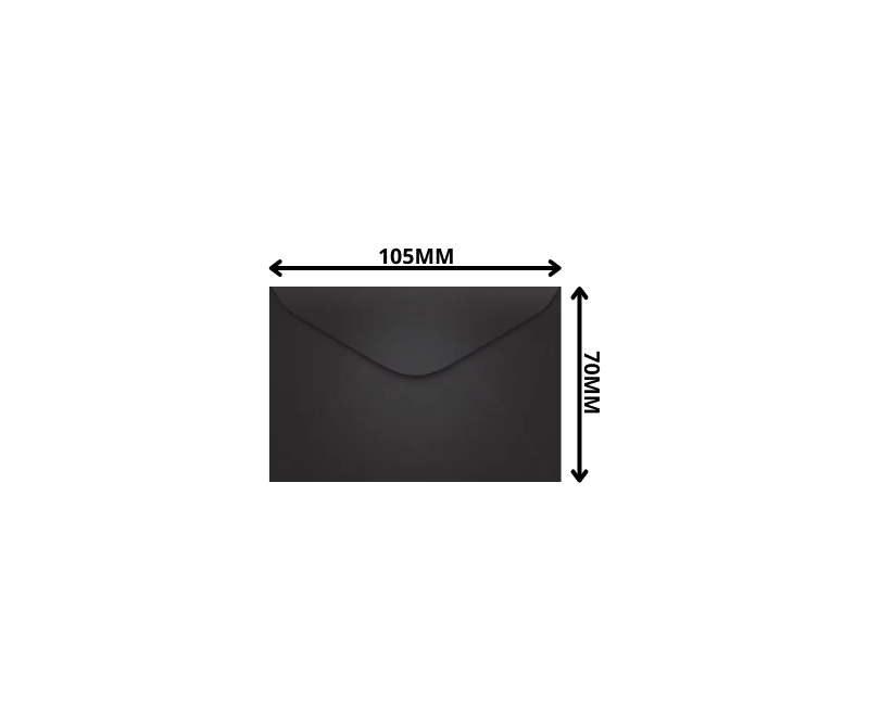 ENVELOPE VISITA 72X108 PRETO (