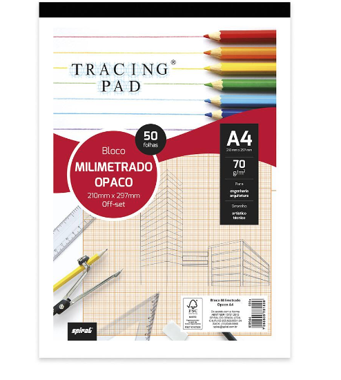 BLOCO MILIMETRADO A4 210X297 5