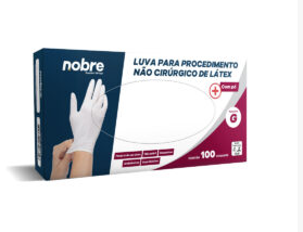 LUVA LATEX BRANCA DESCARTAVEL