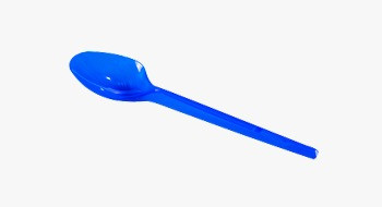 COLHER PLAST. SOBREMESA AZUL C