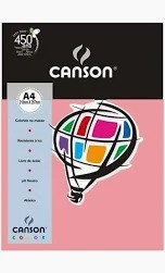 PAPEL A4 CANSON 180GR ROSA CLA