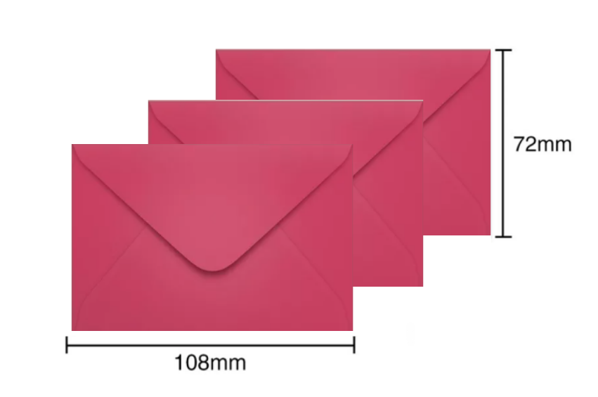ENVELOPE VISITA 72X108 ROSA (