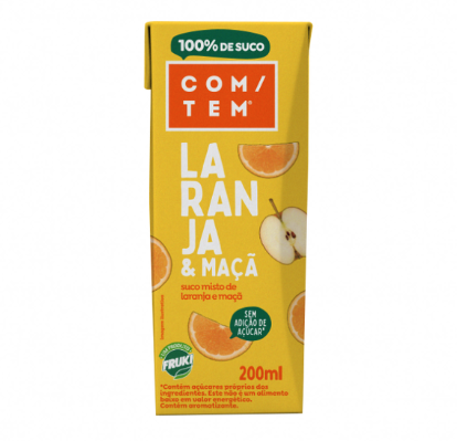 SUCO COM/TEM 100 LARANJA 200ML
