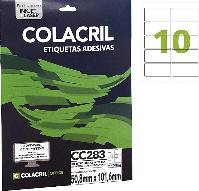 ETIQUETA 6283 CARTA 25FLS 50,8