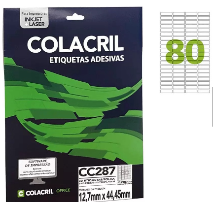 ETIQUETA 6287 CARTA 25FLS 12,7