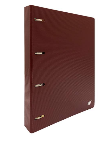 FICHARIO 4 ARG. A4 LARGO VERM.