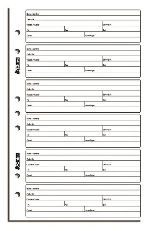 REFIL INDICE TELEF. C/25F 1702
