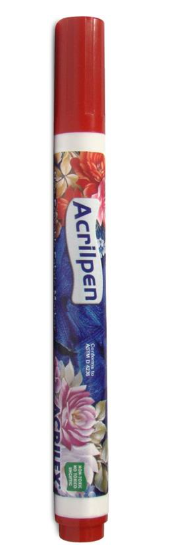 CANETA P/ TECIDO ACRILEX VERME