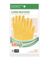 LUVA DE BORRACHA M. USO AMAREL