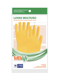 LUVA DE BORRACHA M. USO AMAREL