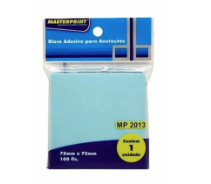 BLOCO ADESIVO 76X76 NEON AZUL