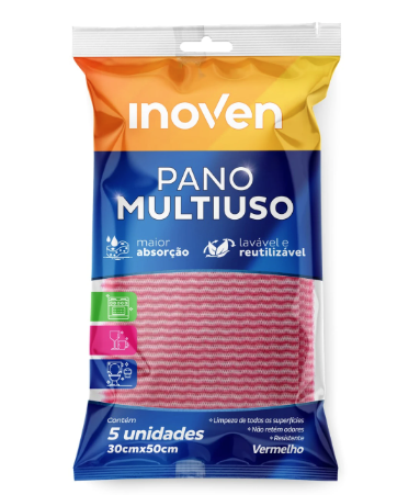 PANO MULTIUSO PCT C/5 VERMEL -