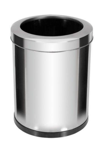 LIXEIRA INOX C/ARO INOX 13,5L
