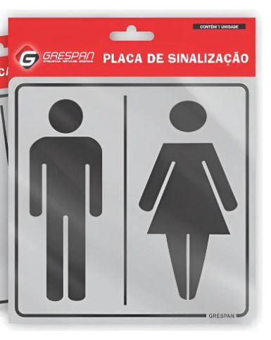 PLACA  SINALIZACAO MASCULINO /