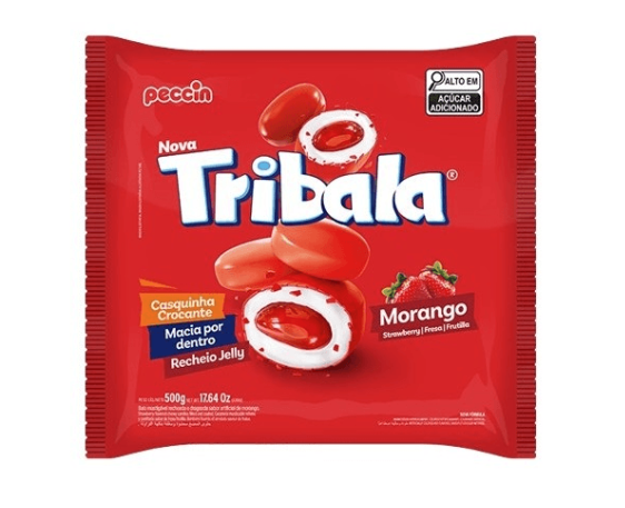 BALA TRIBALA MORANGO PCT 500GR